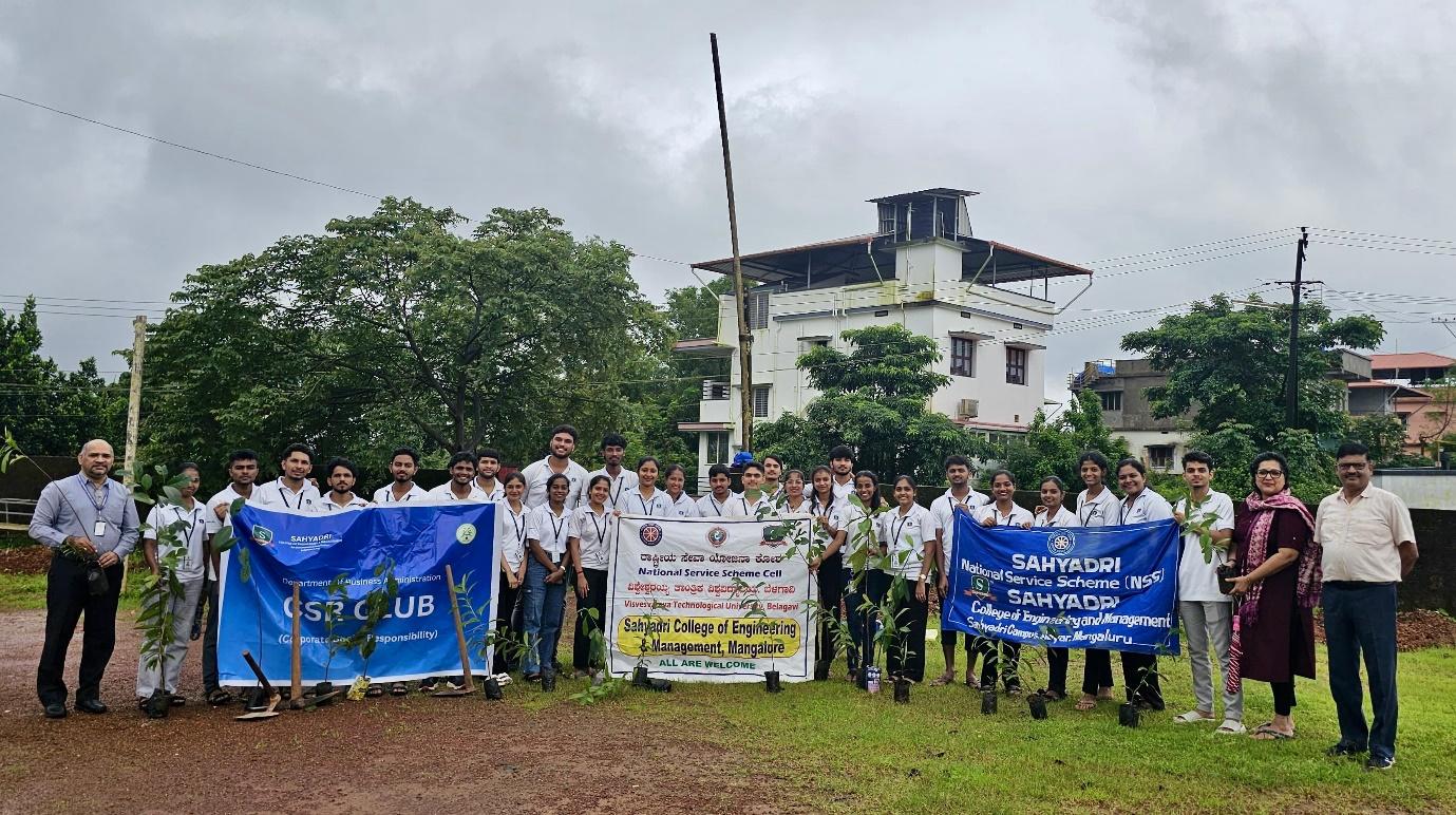 NSS Unit along with MBA Dept. organized a Tree plantation program under the banner AMARA photo 1
